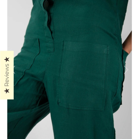 Sunday Morning Isabelle Linen Jumpsuit, Medium - Picture 3 of 4